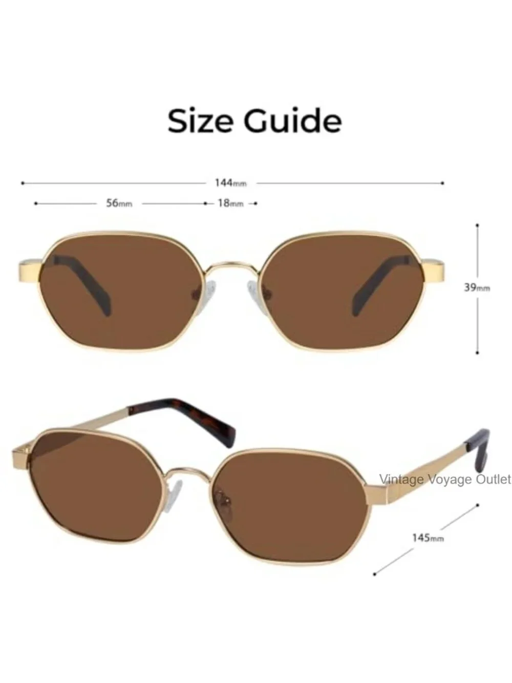 Trendy Retro Hexagon Sunglasses for Women, Metal Frame with UV400 Protection,